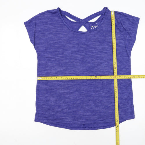 Souluxe Womens Purple Activewear T-Shirt Medium Lightweight Top