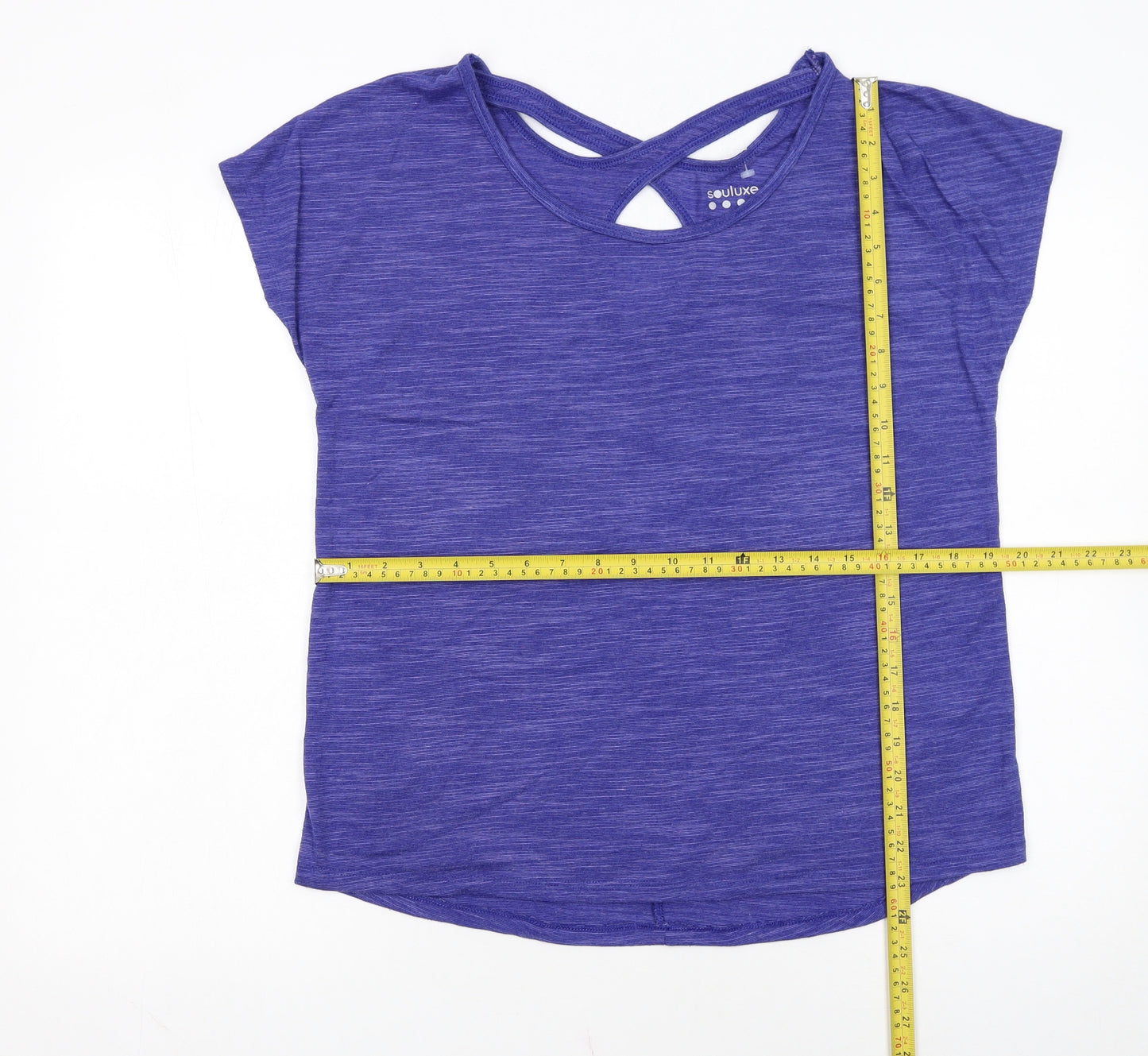 Souluxe Womens Purple Activewear T-Shirt Medium Lightweight Top