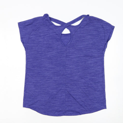 Souluxe Womens Purple Activewear T-Shirt Medium Lightweight Top