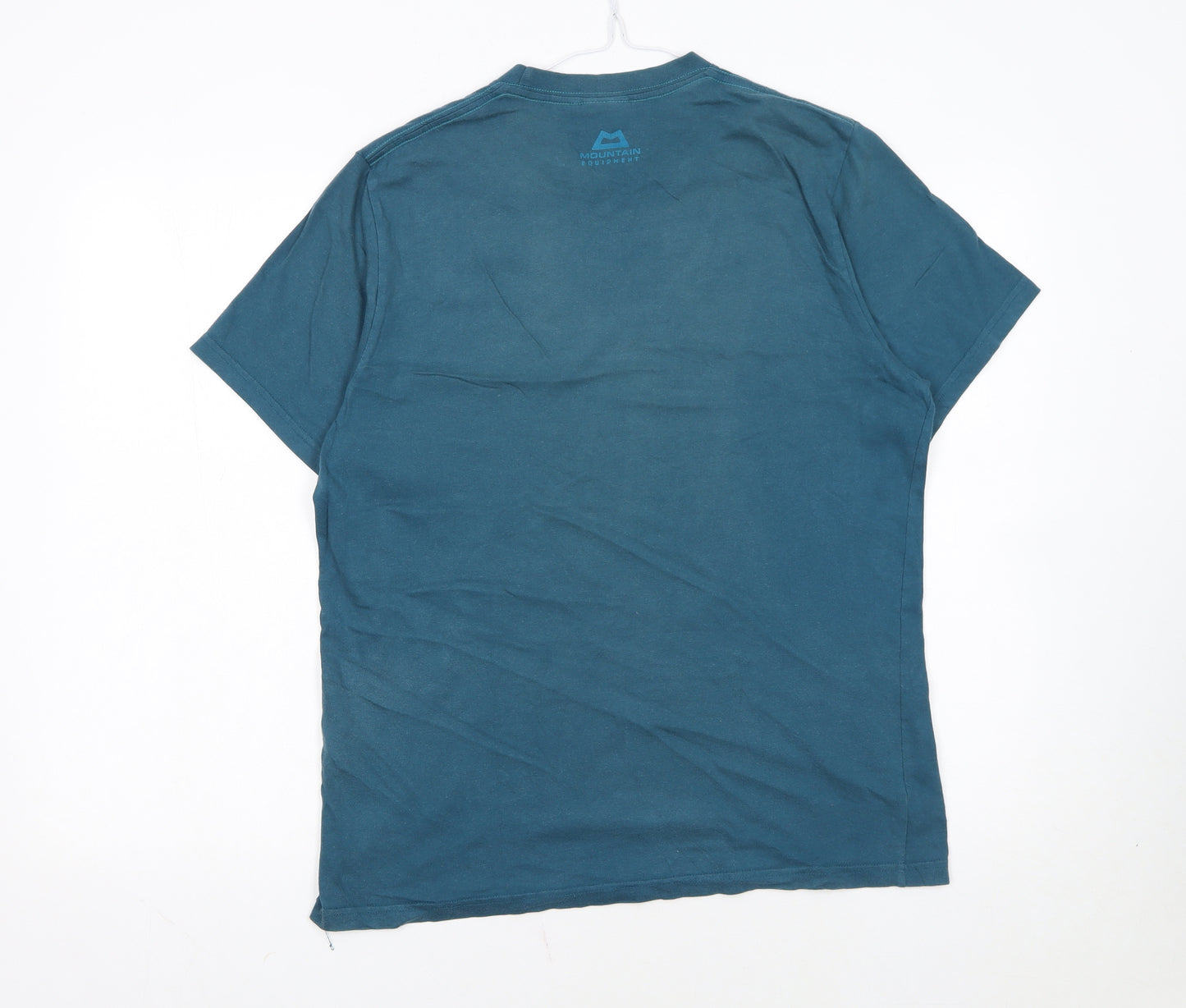 Mountain Equipment Men's Blue Arcade Graphic Cotton T-Shirt M