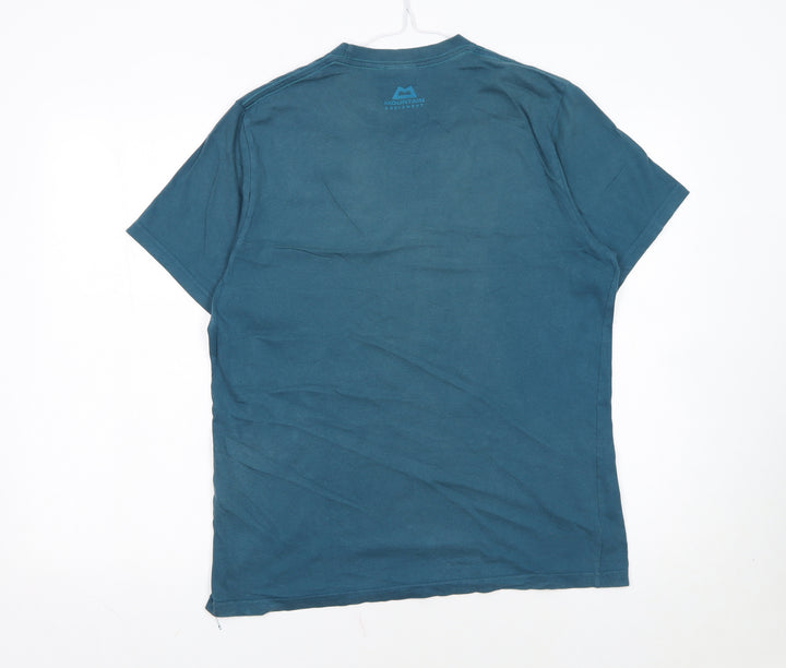 Mountain Equipment Men's Blue Arcade Graphic Cotton T-Shirt M