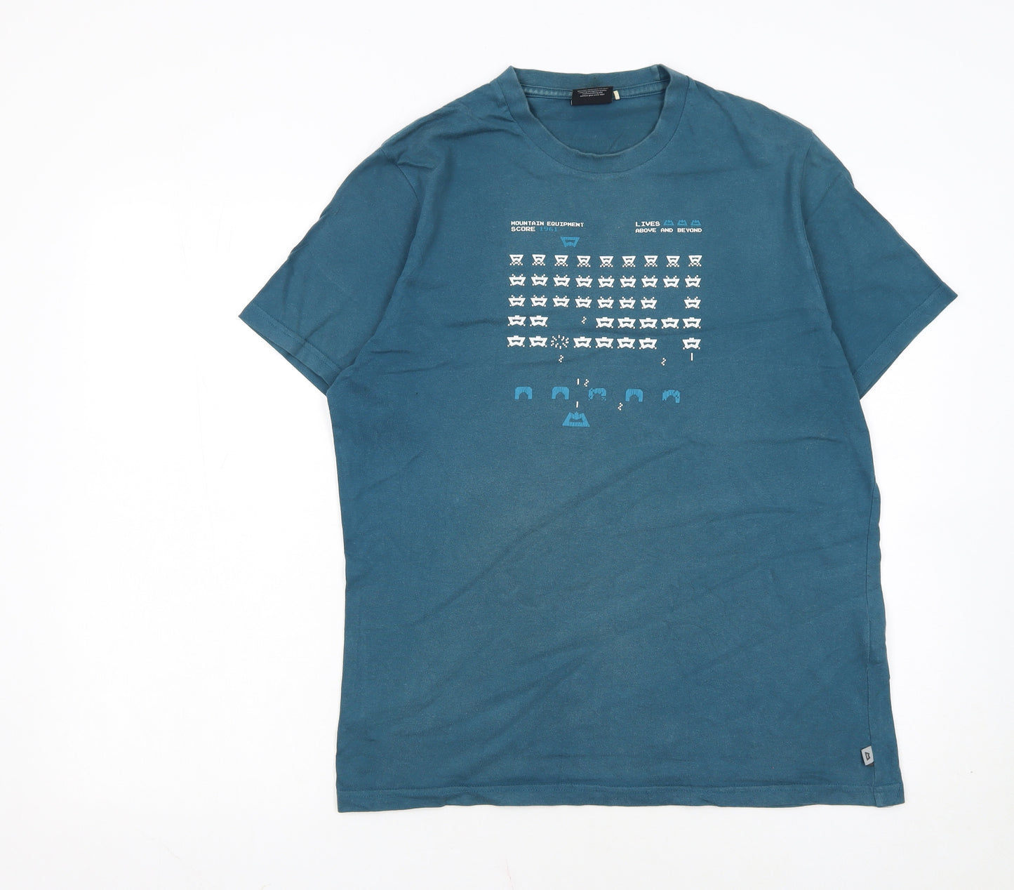Mountain Equipment Men's Blue Arcade Graphic Cotton T-Shirt M