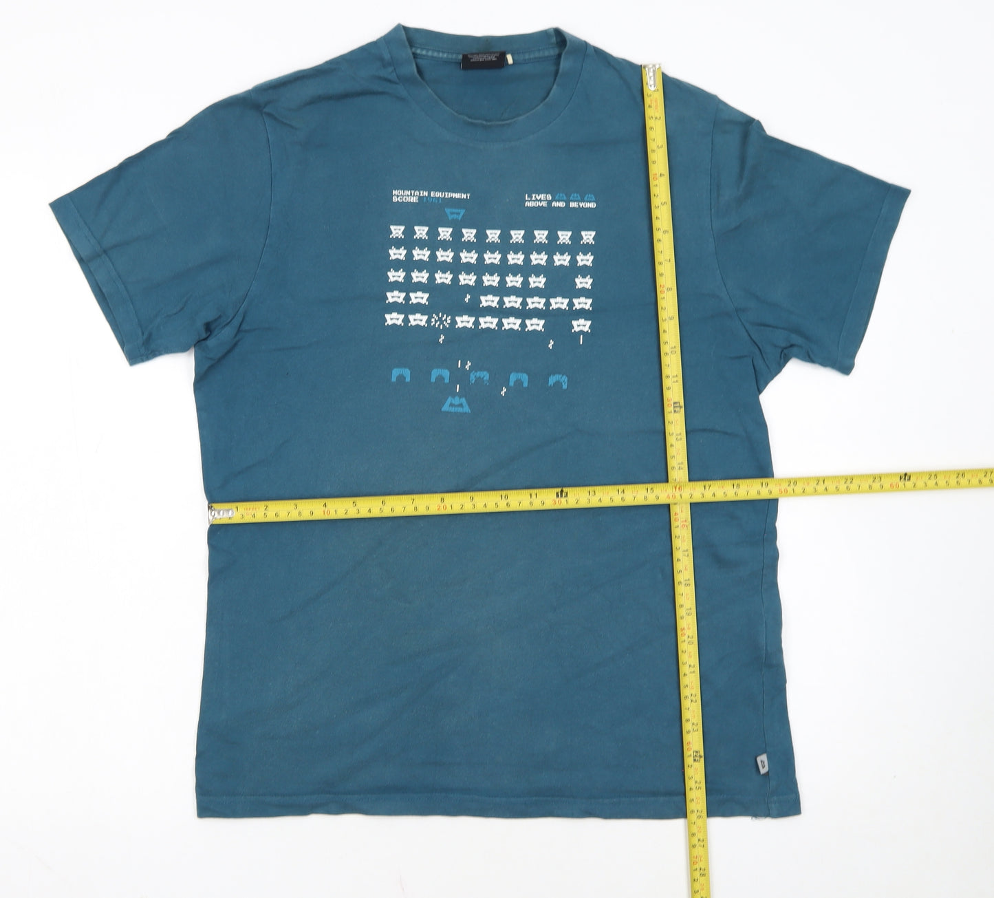 Mountain Equipment Men's Blue Arcade Graphic Cotton T-Shirt M