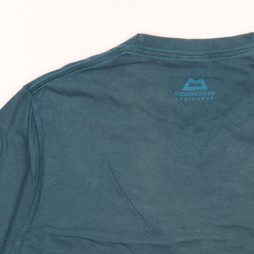Mountain Equipment Men's Blue Arcade Graphic Cotton T-Shirt M