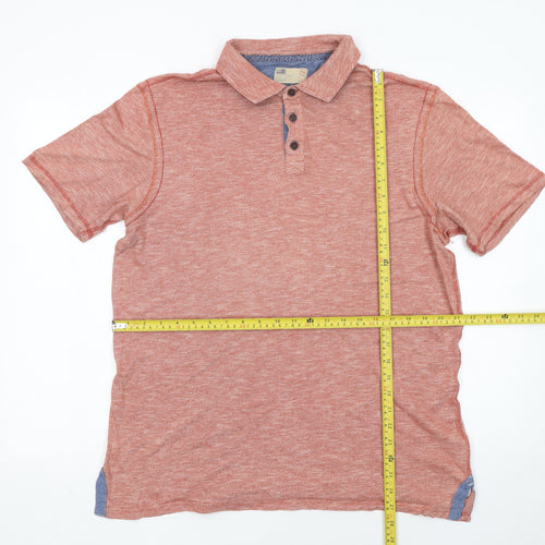 Marks and Spencer Men's Apricot Cotton Polo Shirt Size L