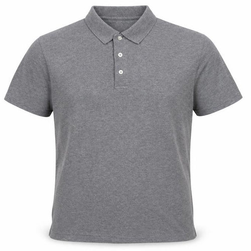 Hawkshead Men's Grey Cotton Short Sleeve Polo Shirt L