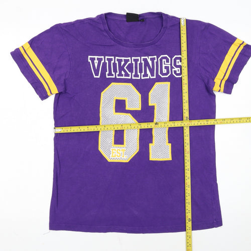 NFL Team Apparel Men's Purple Vikings 61 T-Shirt Small Sports Style