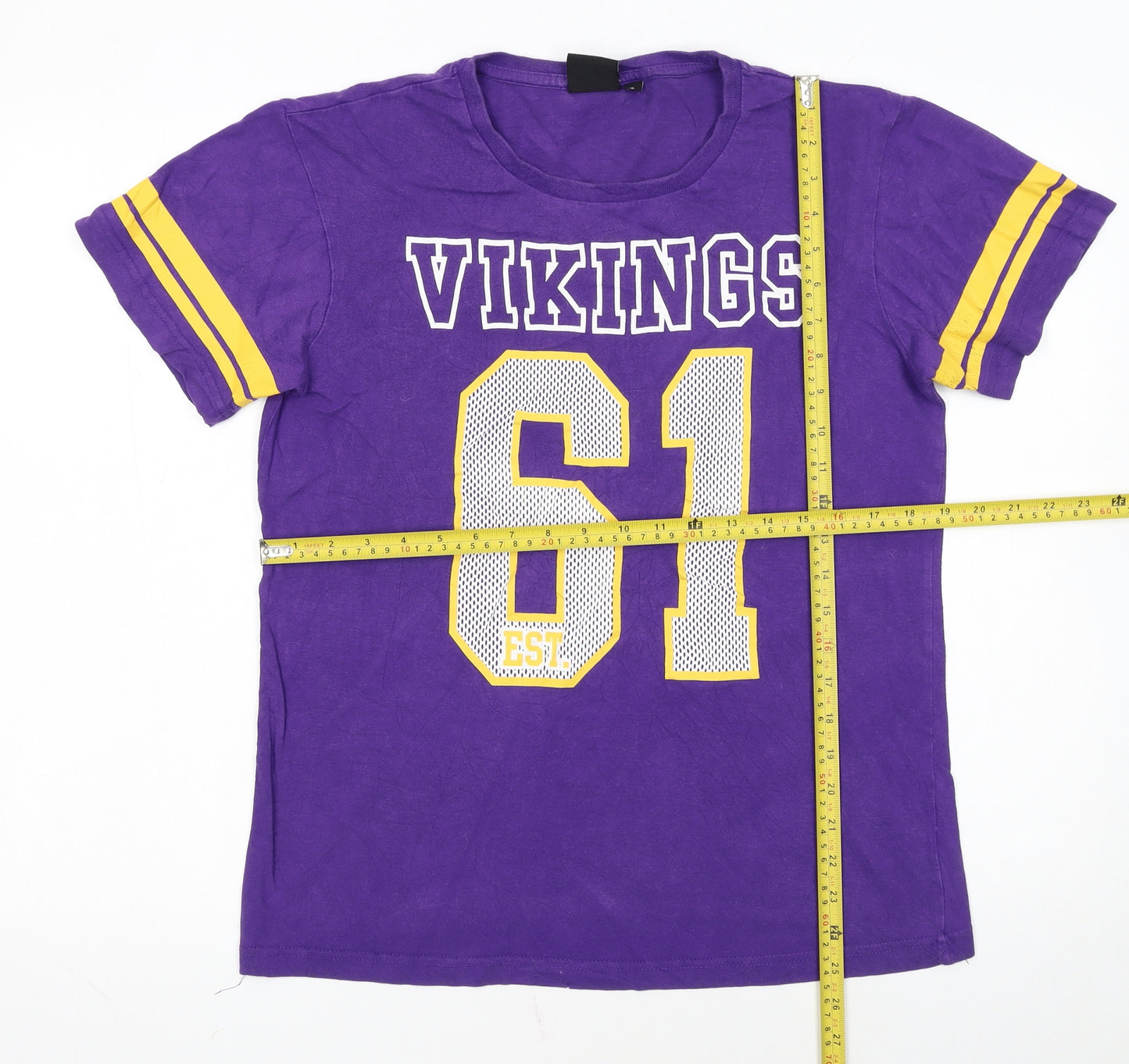 NFL Team Apparel Men's Purple Vikings 61 T-Shirt Small Sports Style