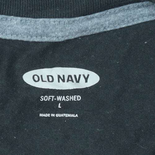 Old Navy Men's Black Retro Cassette Graphic T-Shirt Size L