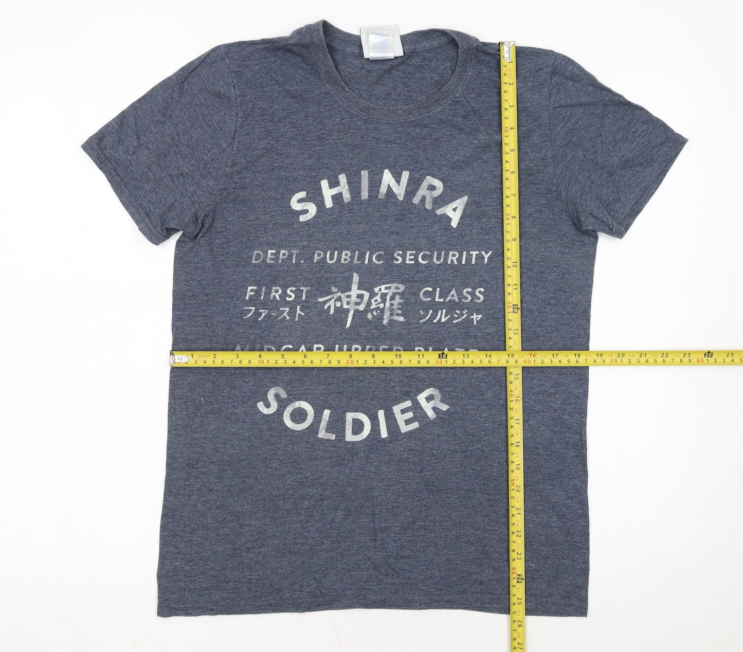Gametee Men's Blue Shinra Soldier Final Fantasy Graphic T-Shirt Size S