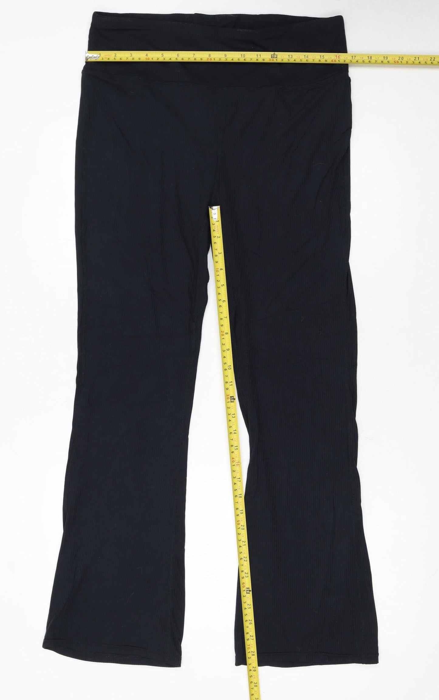 Crane Women's Black Stretch Flared Trousers Size 16-18