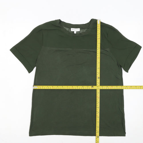 Warehouse Women’s Green Short Sleeve Crew Neck Basic T-Shirt Size 10