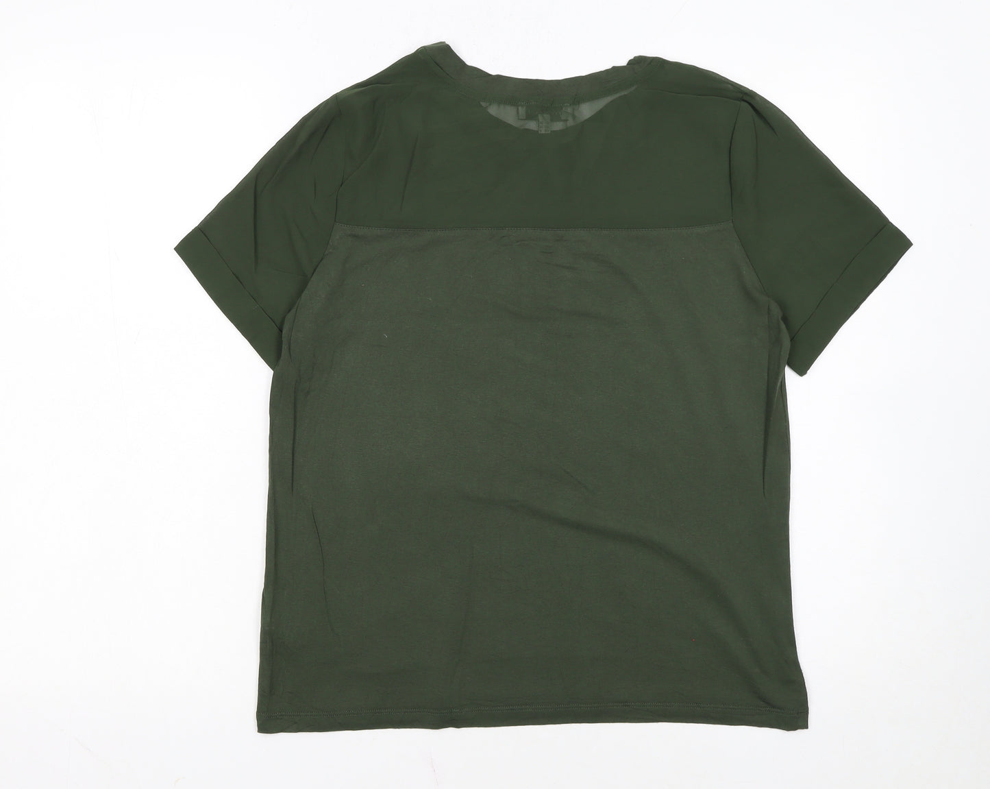 Warehouse Women’s Green Short Sleeve Crew Neck Basic T-Shirt Size 10