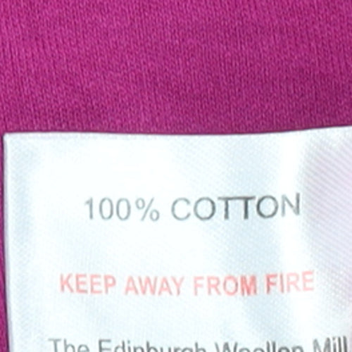 Isle Womens Pink Roll Neck Long Sleeve Cotton Top Size L 14-16