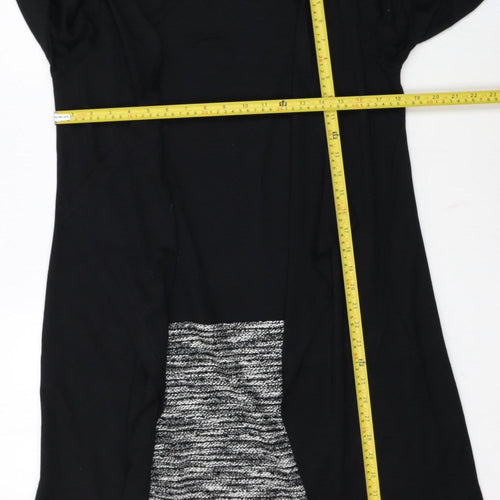 Isolde Women's Black Knit Colourblock Shift Dress Size M