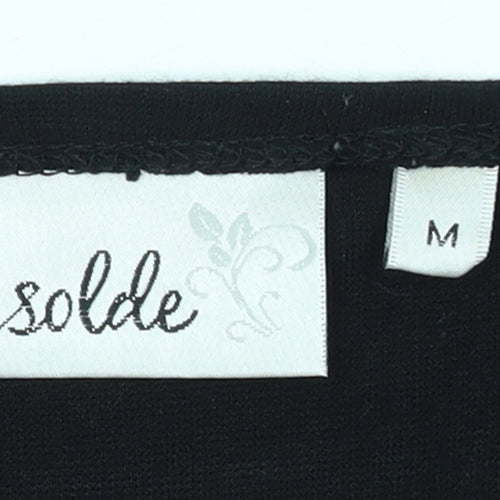 Isolde Women's Black Knit Colourblock Shift Dress Size M
