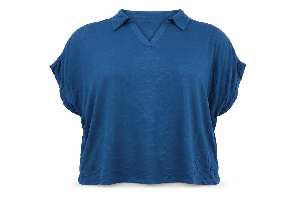 Regatta Women Blue Relaxed Viscose Short Sleeve Blouse UK 20