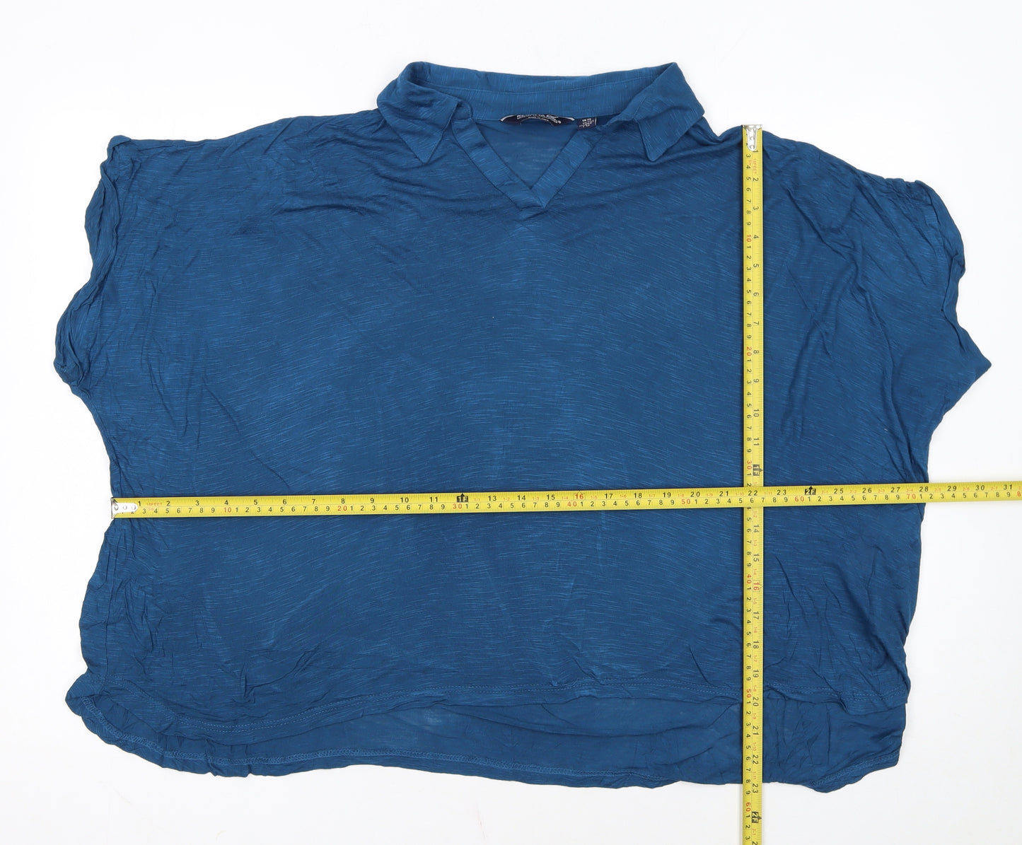 Regatta Women Blue Relaxed Viscose Short Sleeve Blouse UK 20