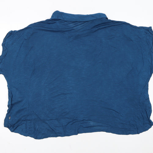 Regatta Women Blue Relaxed Viscose Short Sleeve Blouse UK 20