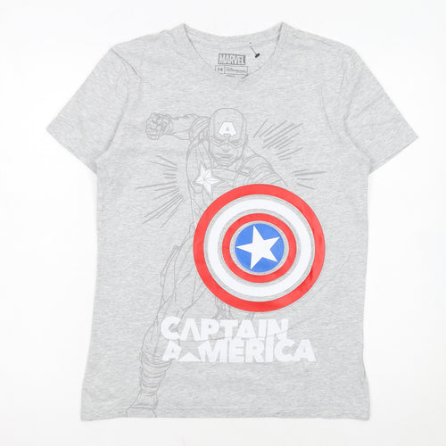 Marvel Captain America Grey Boys 14 Years Graphic T-Shirt