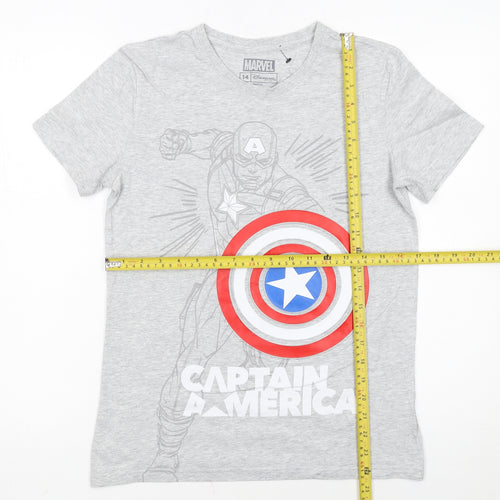 Marvel Captain America Grey Boys 14 Years Graphic T-Shirt