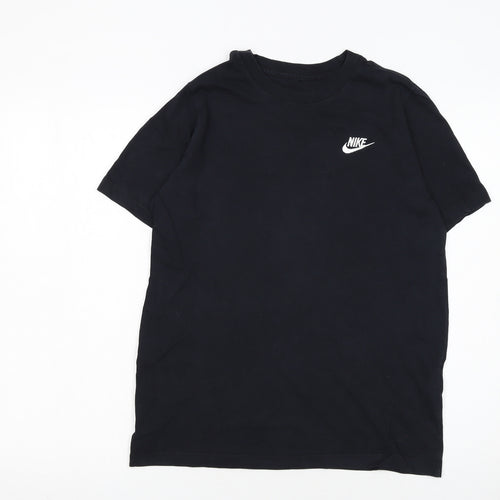 Nike Boys Black XL T-Shirt Short Sleeve Crew Neck Sports Cotton Tee