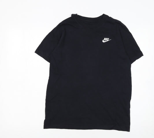 Nike Boys Black XL T-Shirt Short Sleeve Crew Neck Sports Cotton Tee