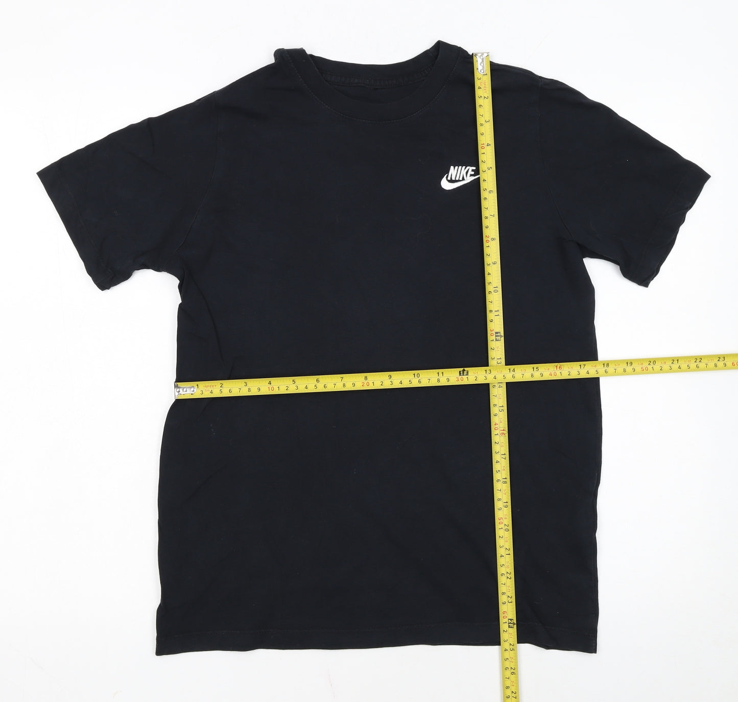 Nike Boys Black XL T-Shirt Short Sleeve Crew Neck Sports Cotton Tee