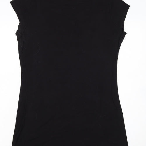 South Womens Black Size 16 Rhinestone Love Rocks T-Shirt Dress
