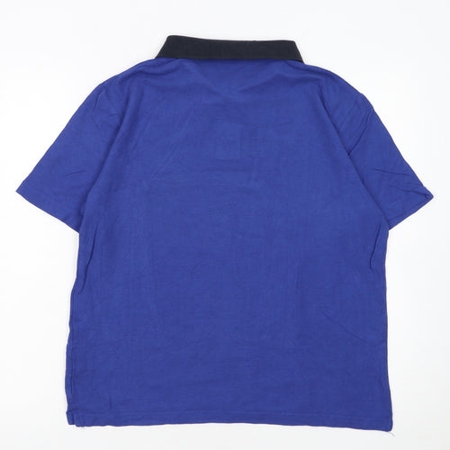 Original Penguin Men's Blue Slim Fit Cotton Polo Shirt Size S
