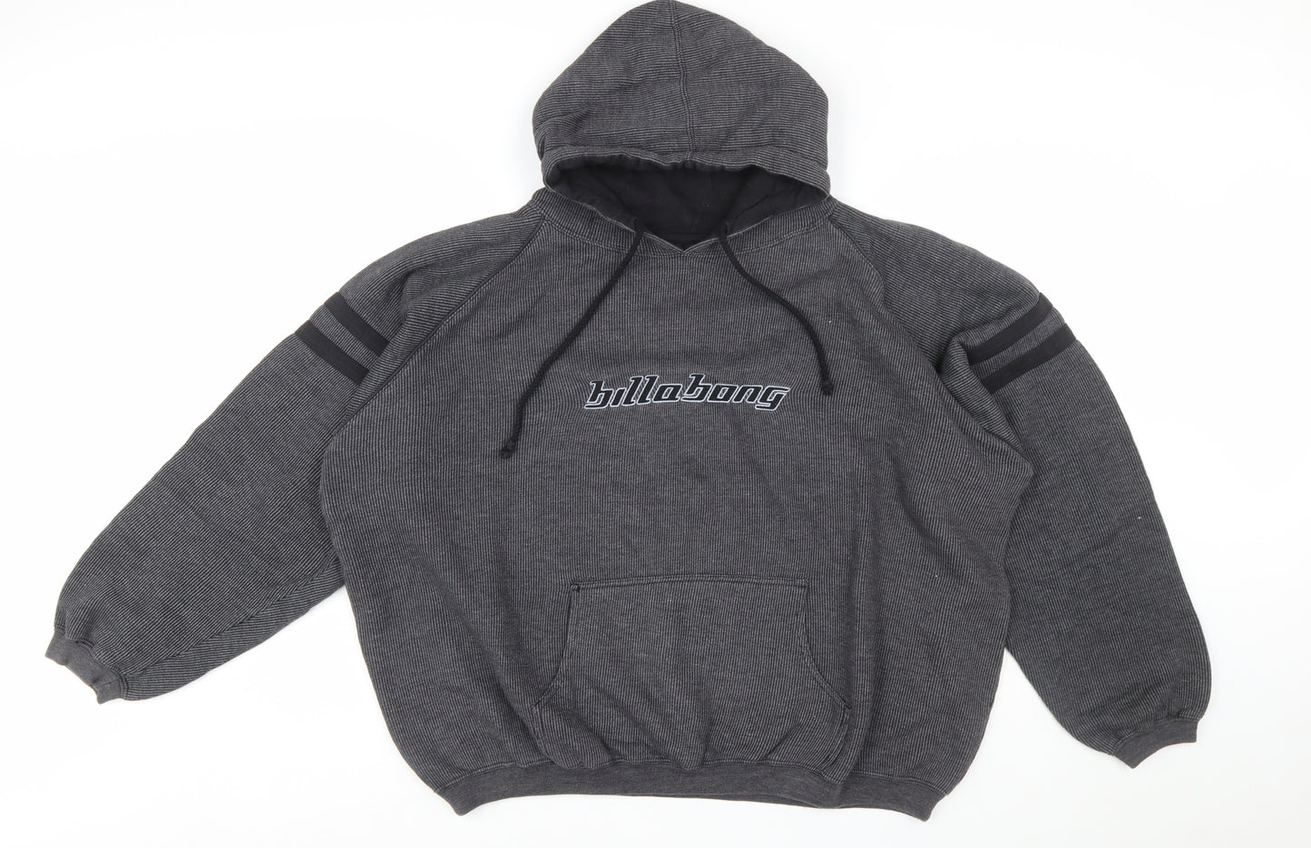 Billabong Men's Grey Pullover Hoodie Size L Hooded Sweatshirt