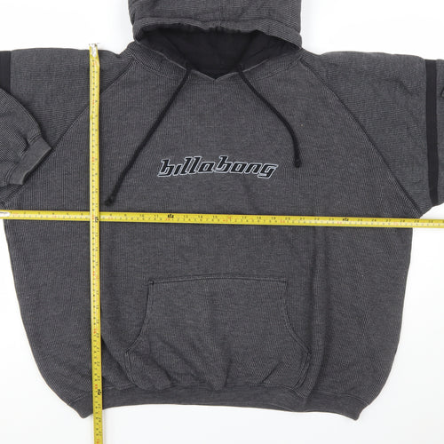 Billabong Men's Grey Pullover Hoodie Size L Hooded Sweatshirt