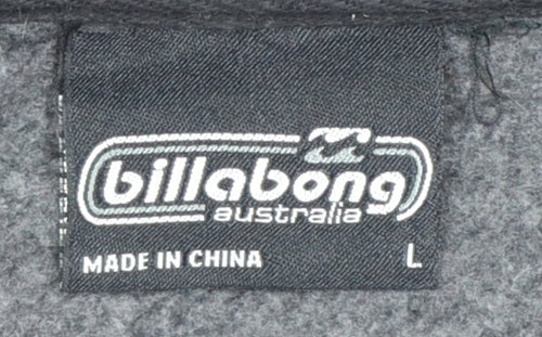 Billabong Men's Grey Pullover Hoodie Size L Hooded Sweatshirt