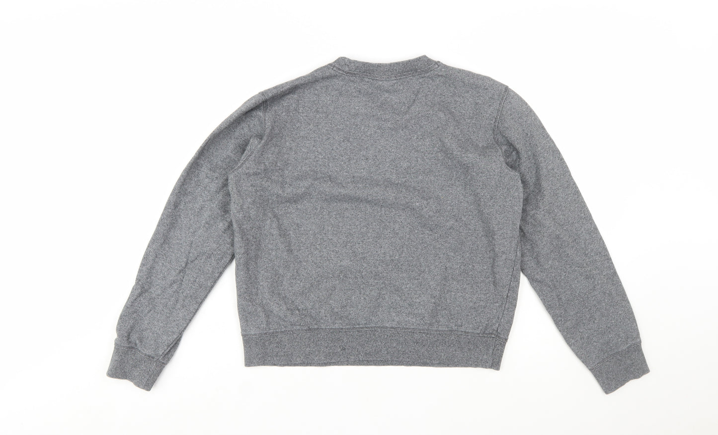Champion Womens Grey Medium Pullover Sweatshirt Logo Crew Neck Cotton Blend