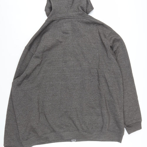 Rockford Mens Grey Full Zip Hoodie 4XL Big & Tall Fleece Sweatshirt