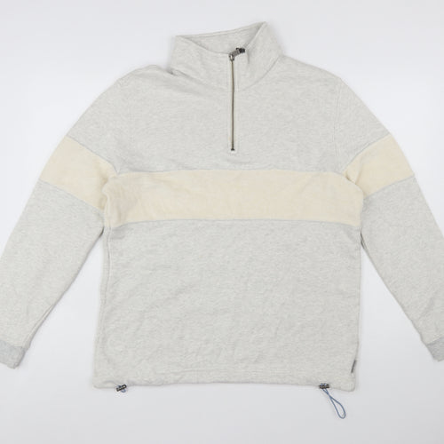Ted Baker Men's Grey 1/2 Zip Cotton Sweatshirt Size L