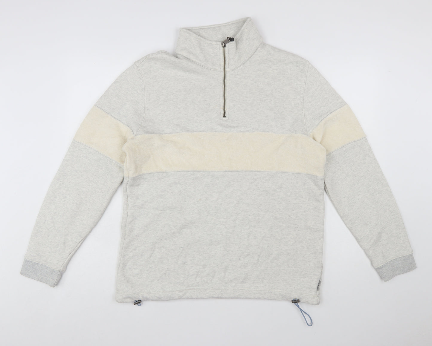 Ted Baker Men's Grey 1/2 Zip Cotton Sweatshirt Size L