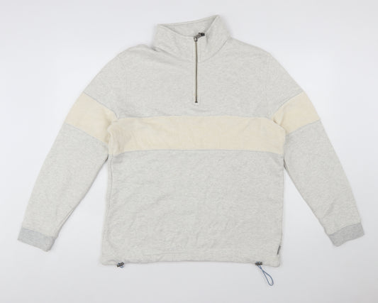 Ted Baker Men's Grey 1/2 Zip Cotton Sweatshirt Size L