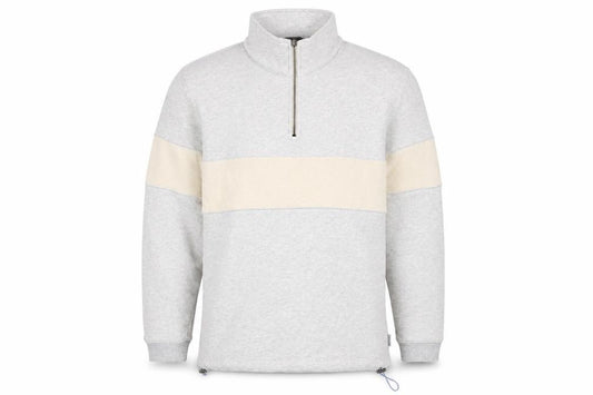 Front view of Ted Baker Men's Grey 1/2 Zip Cotton Sweatshirt, size L