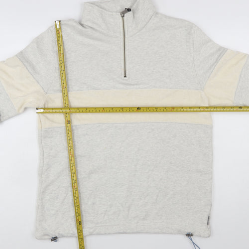 Ted Baker Men's Grey 1/2 Zip Cotton Sweatshirt Size L