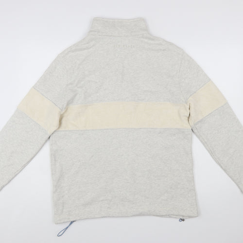 Ted Baker Men's Grey 1/2 Zip Cotton Sweatshirt Size L