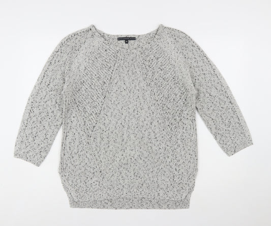 Betty Jackson Black Womens Grey Knit Pullover Jumper Size 16