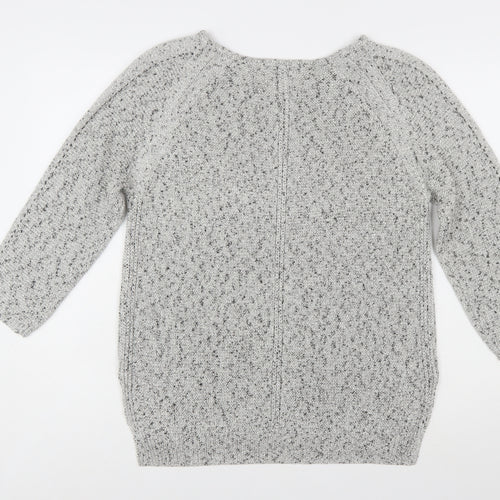 Betty Jackson Black Womens Grey Knit Pullover Jumper Size 16