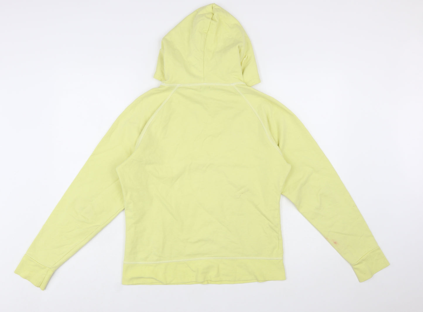 Henleys Womens Yellow Pullover Hoodie Size 2 Cotton Blend