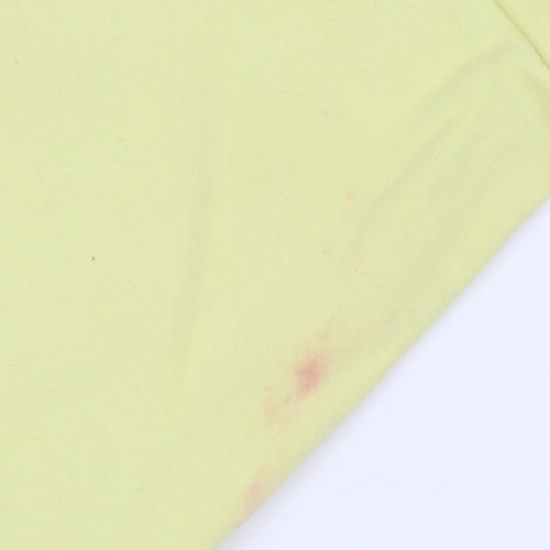 Henleys Womens Yellow Pullover Hoodie Size 2 Cotton Blend