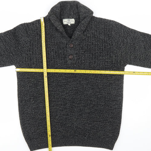 Next Men's Grey Chunky-Knit Pullover Jumper Size L