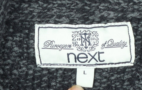 Next Men's Grey Chunky-Knit Pullover Jumper Size L