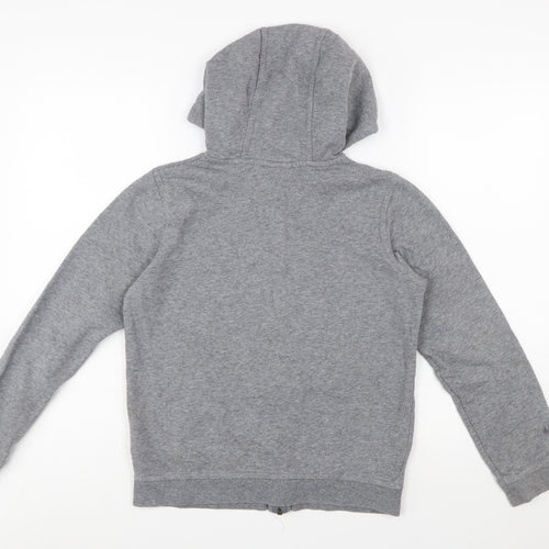 Nike Boys Grey Full Zip Hoodie L 147-158cm Cotton Blend