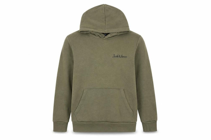 Jack & Jones Boys Green Pullover Hoodie Size 164 Cotton Blend Casual