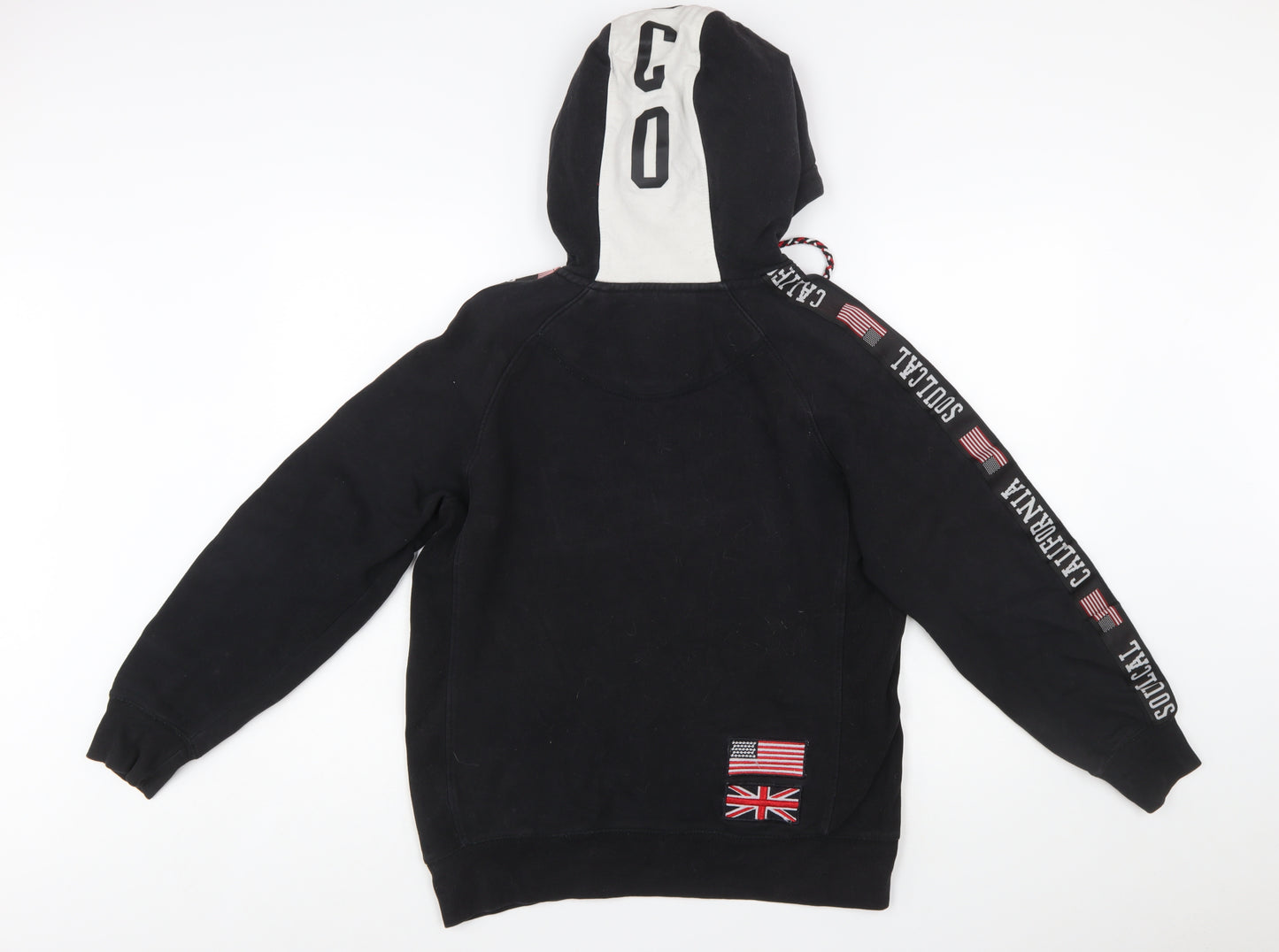 SoulCal&Co Men's Black Pullover Hoodie M Graphic Fleece